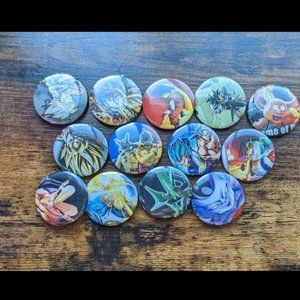 Dragon Ball 1 and 3/4 in handmade pinback buttons pack of 13